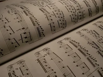 sheet music, note paper